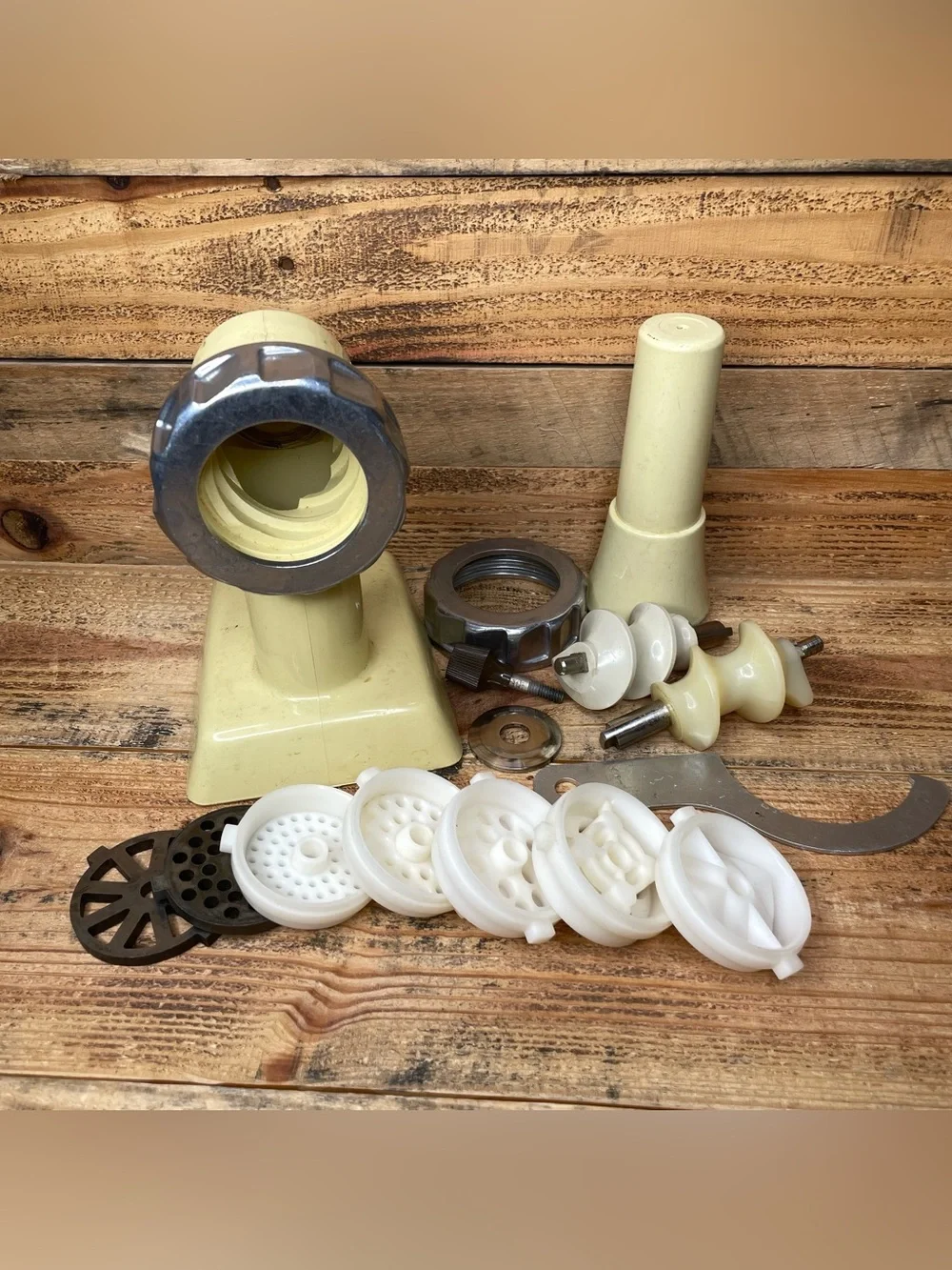 Vintage Oster Regency Kitchen Center Meat Grinder Attachment Tested (NO BLADE)